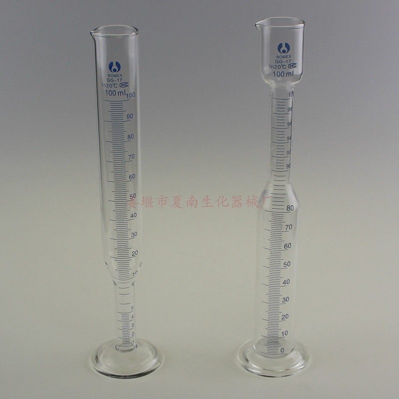 异径玻璃量筒100ml 石油量筒 上异颈量筒  下异颈量筒