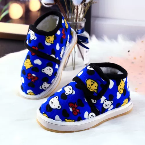 Водонепроницаемые зимние детские тапочки, красная старомодная черная сумка для обуви для раннего возраста