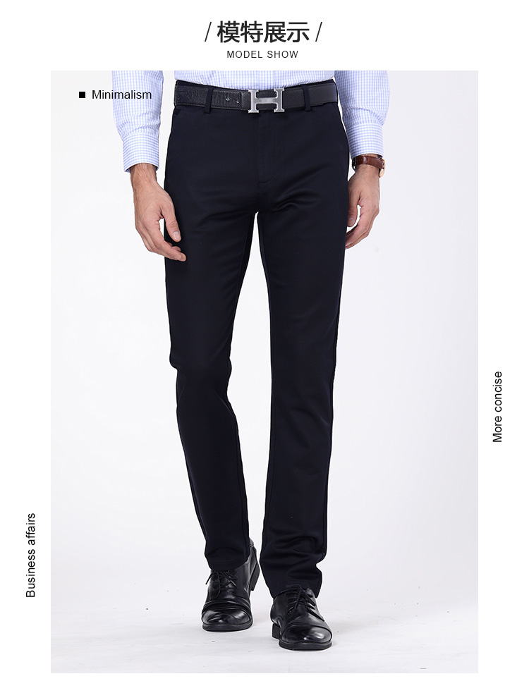 Pierre Cardin đích thực quần nam trung niên nam mùa thu và mùa đông dày nam thẳng kinh doanh quần cotton nam giản dị quần jean nam hàng hiệu