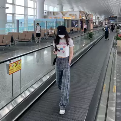 CloudSweet grid Blue JK salt sweet girl College Style Check anti-light sexy short skirt trousers