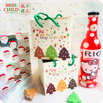 1 Christmas Apple bag Colorful Christmas Tree pattern small peace fruit hand-carried paper bag