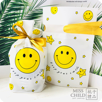 10 Drawstring Bags ins Cute Smiley Stars Bundle Pockets Childrens Gift Wrapping Candy Biscuit Jewelry Bags