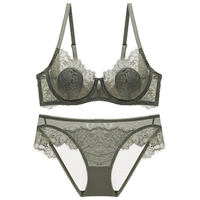 Lace ultra-thin anti-bump bra ສໍາລັບໄຂມັນ mm, ເຕົ້ານົມໃຫຍ່, ຂະຫນາດນ້ອຍ DE cup sexy underwear ສໍາລັບແມ່ຍິງ, summer, rims ເຫຼັກ, ຂະຫນາດໃຫຍ່