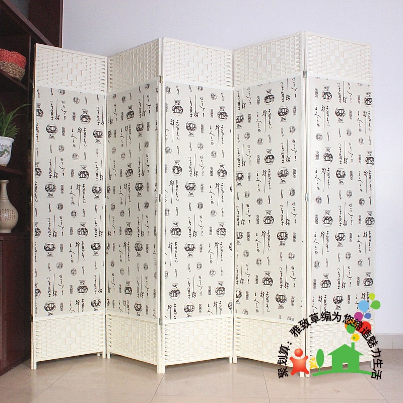 Rơm mây màn rơm rơm màn hình rơm rơm đặc biệt cung cấp màn hình rơm phân vùng màn hình gấp - Màn hình / Cửa sổ vách gỗ phòng khách