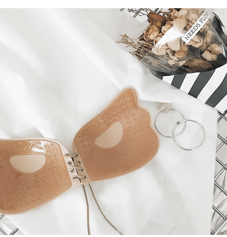 Dì 10:30 xe buýt H020 Lala nữ thần núm vú dây rút tụ tập dán ngực váy cưới đồ lót vô hình shop đồ lót cao cấp