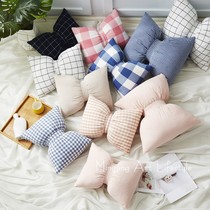 ins Nordic sweet big bow pillow girl heart princess bed head removable and washable cushion pillow chair back
