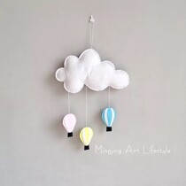 Nordic childrens house hanging decoration wall decoration hot air balloon cloud pendant decoration wall decoration Hanging Accessories Kindergarten Children Clothing hanging accessories