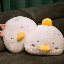 ins Net red cute rice ball Duck pillow cushion childrens room bedroom decoration plush toy doll home