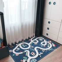 ins baby puzzle crawling mat blue road mat boy childrens room decoration products photography carpet