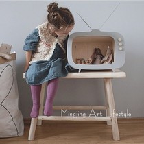 ins Wind Nordic cartoon TV storage rack childrens room decoration partition rack decoration mobile phone holder