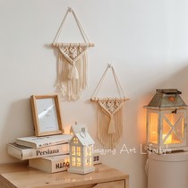 Nordic modern creative handmade cotton thread woven tassel small tapestry room ornaments photo background props decoration