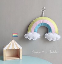 ins Nordic 3 Color Rainbow Cloud Pendant Wall Decoration Children Room Decoration Hanging Accessories Hanging Accessories Children Photography Props Felt
