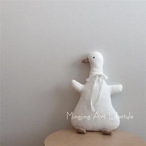 Nordic Net red White dumb duckling doll toy baby accompany comfort doll children room decorations