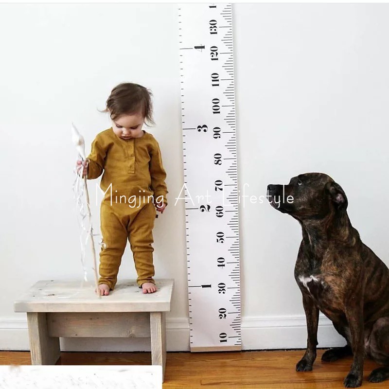 ins Nordic black and white children's height gauge home decoration wall wall hanging children's photography props cartoon height gauge