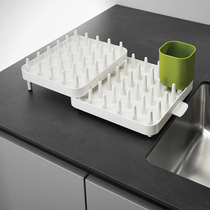 British Joseph Dish Drain Rack Double Plastic Multifunction Bowl Tray Cup Drainage Rack Kitchen Creative Shelve