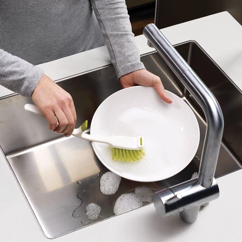 Josephjoseph Kitchen Cleaning Brush Dishwashing Brush Long Handle Pot Brush Non-Scratch Brush Tableware Cleaning Household