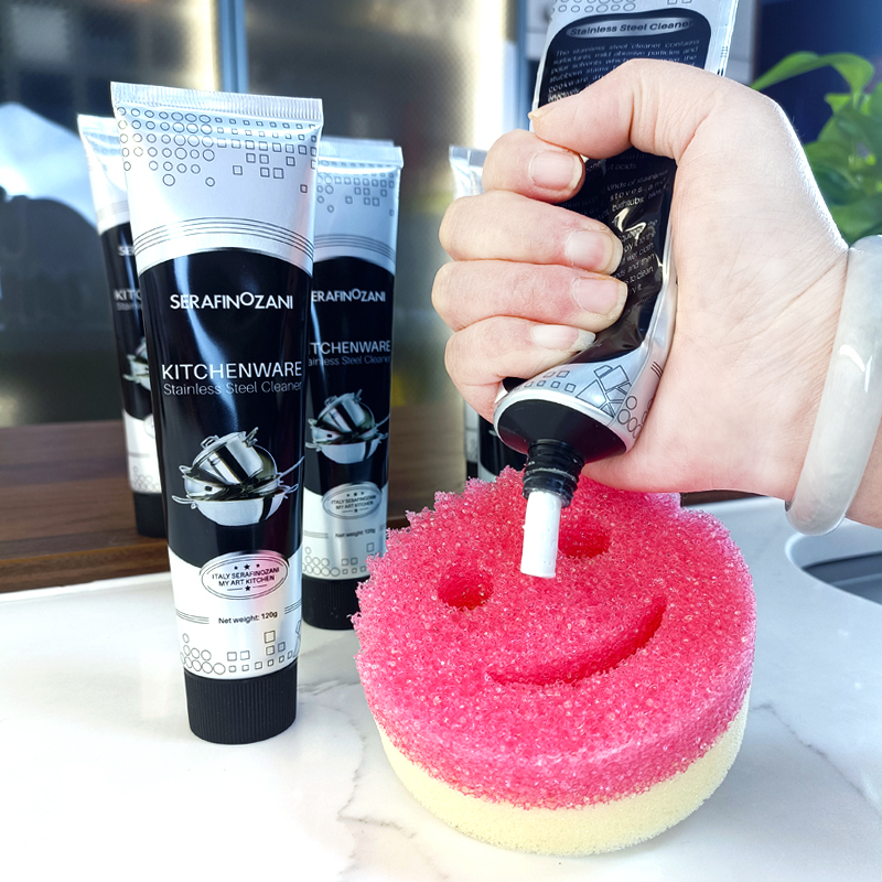 Serafino Shanni Stainless Steel Cleaning Paste Kitchen Multi-Purpose Cleaner Powerful Stain Remover Polishing Agent Combination