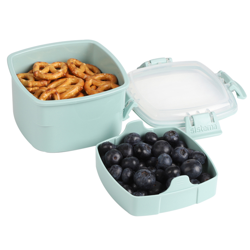 sistema lunch box Lunch box Salad fruit divider fresh box Square portable lunch box Microwave heating