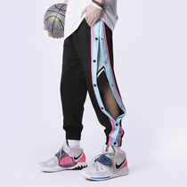 Basketball breasted pants mens summer womens national tide full open buckle seconds off the high street large size thin section sports casual drawstring pants