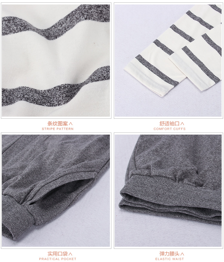 Đồ ngủ mùa thu nam mùa thu dài tay mùa xuân cotton nhà quần áo thanh niên nam mùa thu và mùa đông cotton nhà dịch vụ phù hợp đồ ngủ nữ
