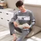 Mùa thu nam đồ ngủ dài tay thanh niên kích thước lớn phần cotton mỏng mùa thu và mùa đông có thể được mặc bên ngoài mùa xuân phù hợp với dịch vụ nhà mùa xuân và mùa thu