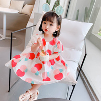 Korean Girls summer Dresses Childrens skirts 2020 female baby foreign style little girl net red princess dress