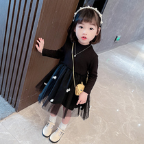 South Korean girls long sleeve dress dress womans baby fall princess dress childrens dress 2021 new foreign air autumn dress