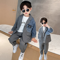 South Korean boy clothes boy little western dress suit Spring and autumn clothes new internet red trendy CUHK children handsome and casual wave