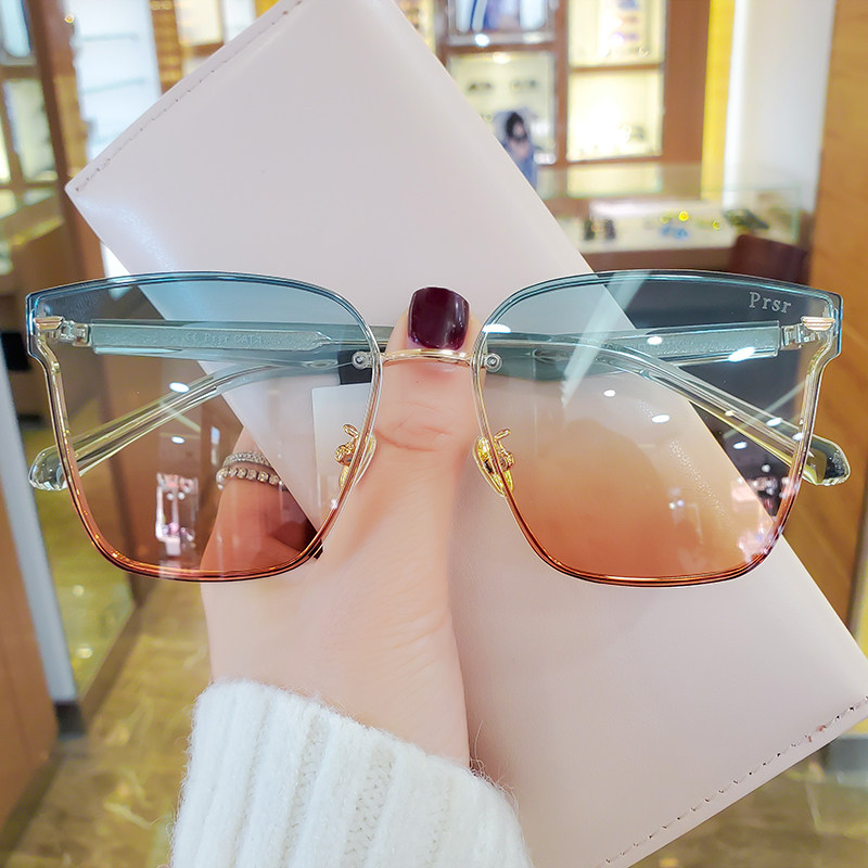 Pasha Sunglasses Women 2021 New UV Protection Sunglasses Fashion Big Frame Retro Plain Face Net Red Street Beat 2042