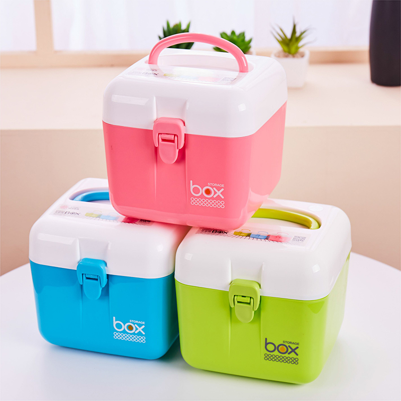 Medicine box household large student dormitory first aid storage box portable multi-layer Children Baby family small medicine box