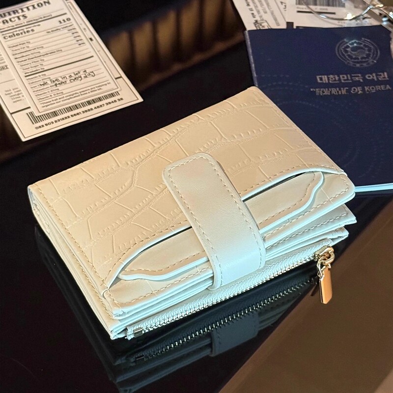 Korean-Style Stone-Pattern Short Wallet for Women 2025 New Multifunctional Card Holder High-Value Folding Multi-Card Slot Coin Purse Korean-Style Stone-Pattern Short Wallet for Women 2025 New Multifunctional Card Holder High-Value Folding Multi-Card Slot Coin Purse