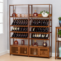 Wine display rack Red wine cabinet home large-scale wine rack hotel B & B red wine storage cabinet shelf