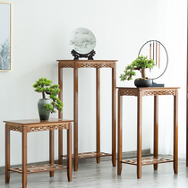 Chinese flower stand antique antique shelf flower stand flower pot planting stand living room floor-standing sling rack flower few indoor flower shelf