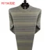 Vàng thỏ nam 2019 mới nam áo len cashmere nam sọc nửa cổ áo len trung niên cơ sở dày - Áo len cổ tròn shop đồ nam Áo len cổ tròn