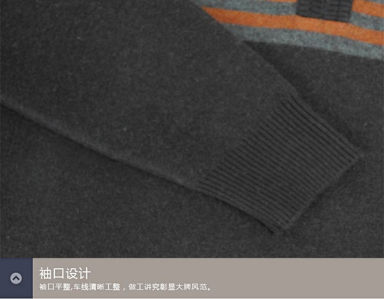 Mùa đông 2018 dày đặc màu áo len cổ cao cộng với phân bón để tăng tuổi trung niên áo len cashmere áo len nam áo len nam thời trang