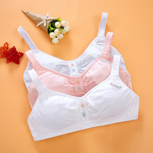 Pure cotton development period no steel ring girl underwear 13-14-15-16  years old thin section junior high school and high school student bra