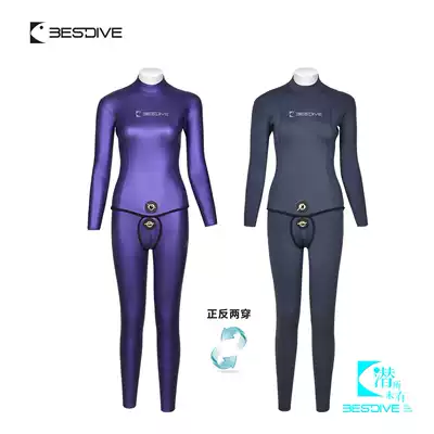 BESTDIVE men and women uncapped double-sided series two-piece wet diving suit scuba free diving wet coat