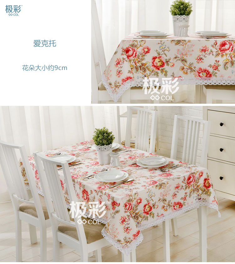 Mục vụ châu Âu hoa khăn trải bàn dày bông vải lanh sofa vải ren bàn cà phê bàn ​​dày khăn trải bàn vải - Khăn trải bàn trải bàn nhựa