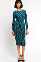 UK surges French produce blue-green body thin wrapped in skirts European and American Fan skirts office company (special price)