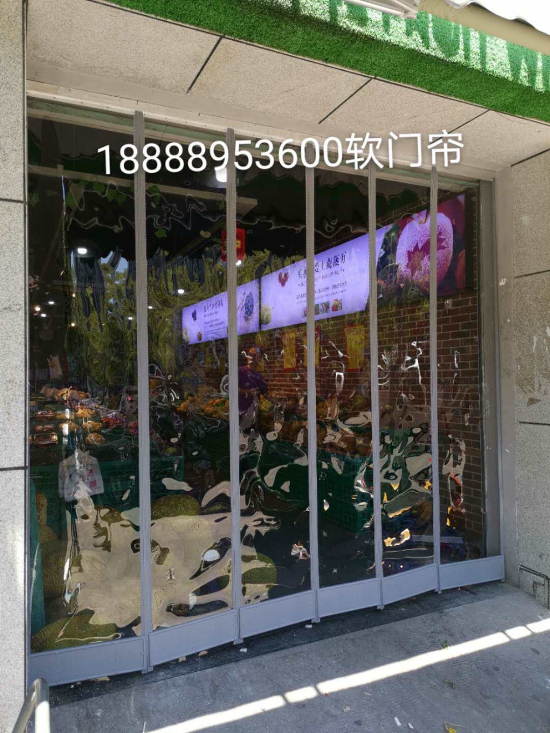 Hangzhou folding door crystal door transparent sliding door aluminum rolling gate electric door custom