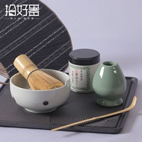 Bộ ấm trà kiểu Nhật bằng tre công cụ cọ matcha Hàng trăm bộ trà hai mảnh phù hợp với bát matcha - Trà sứ bình trà inox