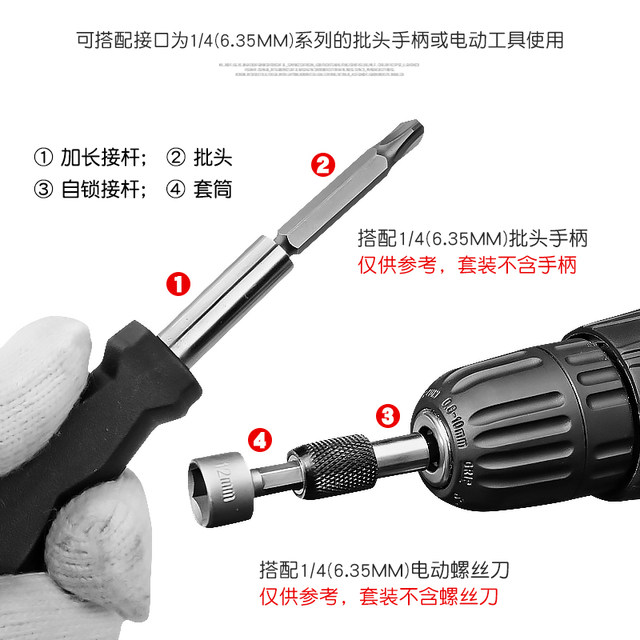 Multi-Functional Screwdriver Bit Set with Hex Socket, Phillips, Flathead, Star, and Other Special-Shaped Bits