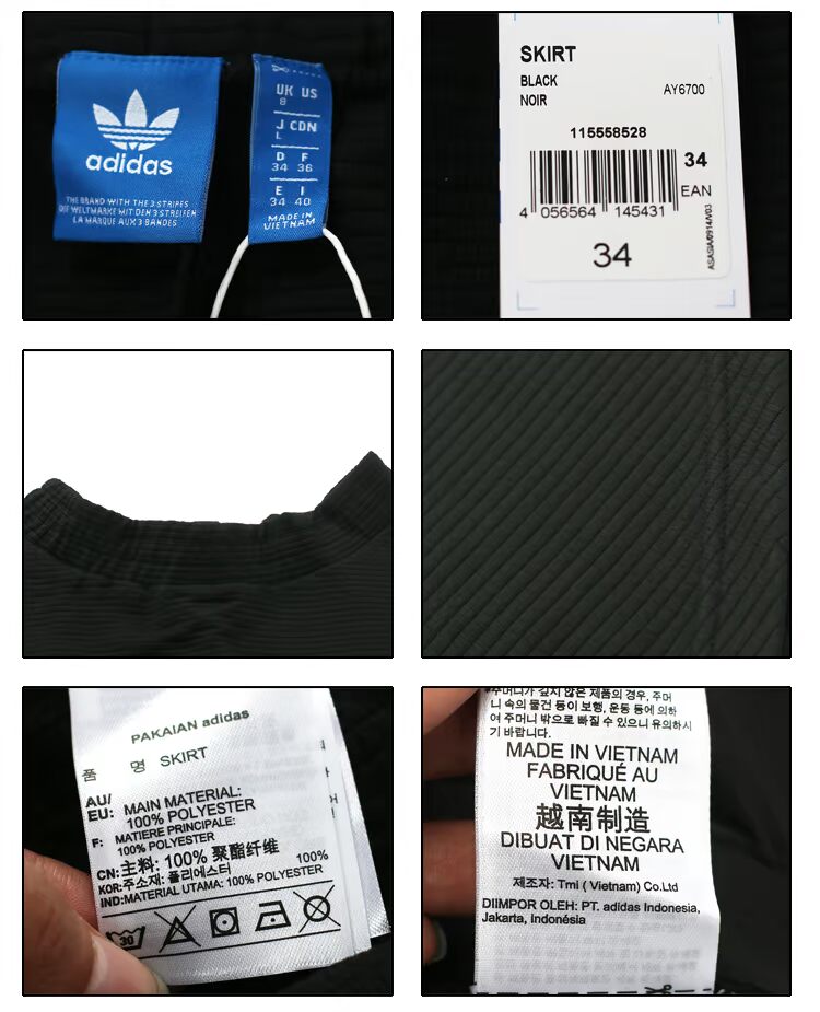 Váy Adidas dành cho nữ Váy liền thân Cỏ ba lá Thể thao Váy Polyester giản dị AY6700 quần áo thể thao nữ