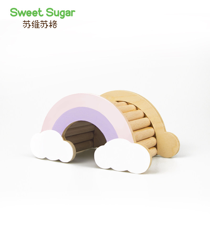 Suvisug Sweetsugar Hamster Golden Silk Bear Dwarf hide from the house Cloud Colorful Iridescent Bridge Pet Climbing Toy