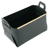 Leather cosmetics storage box dressing table desktop earrings jewelry storage box earrings hand jewelry small organizing box