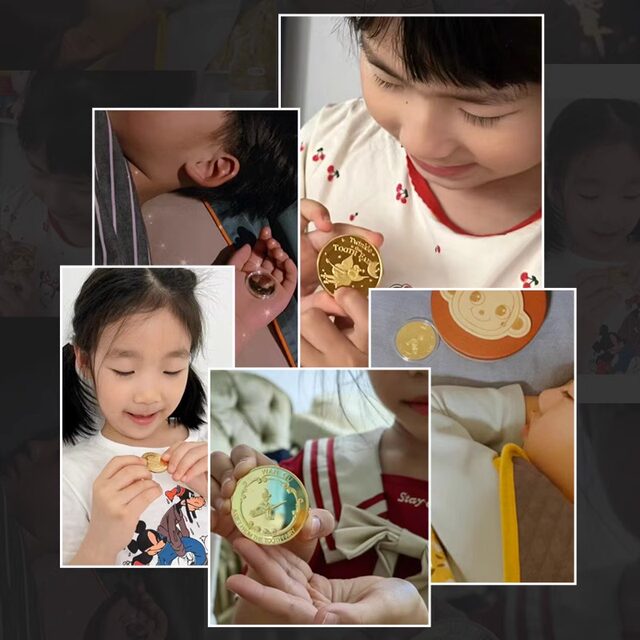 Tooth Fairy Gold Coin for Teeth Children's Reward Coin Commemorative Coin Baby Teeth Box Tooth Fairy ສໍາລັບເດັກຊາຍແລະເດັກຍິງທີ່ມີແຂ້ວສູນເສຍ