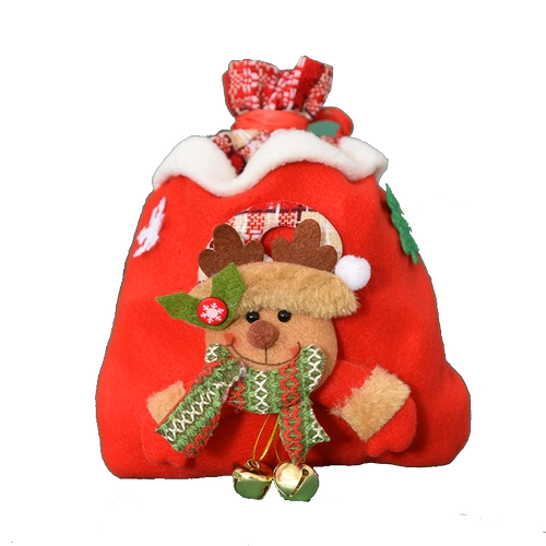 Apple, рождественский декор, ювелирное украшение, креативная льняная сумка для пожилых людей, подарок на день рождения, с медвежатами