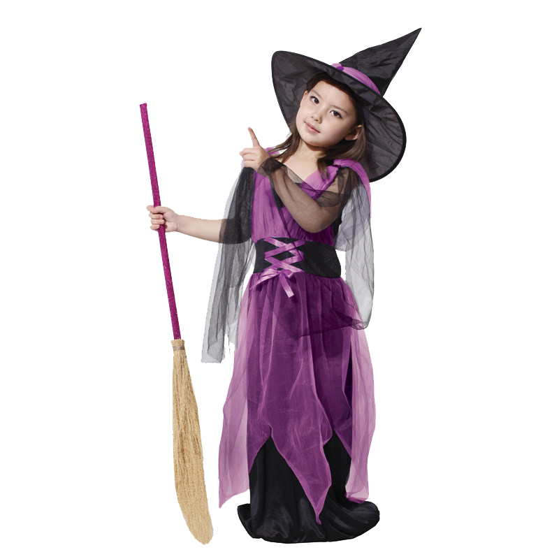 Halloween children's costume witch cos costume ghost festival show vampire costume bat suit mesh witch clothes