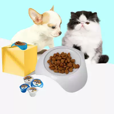 American Pioneer Pet plastic wet food canned Cat dinner plate Cat and dog bowl feeder Pet universal food basin