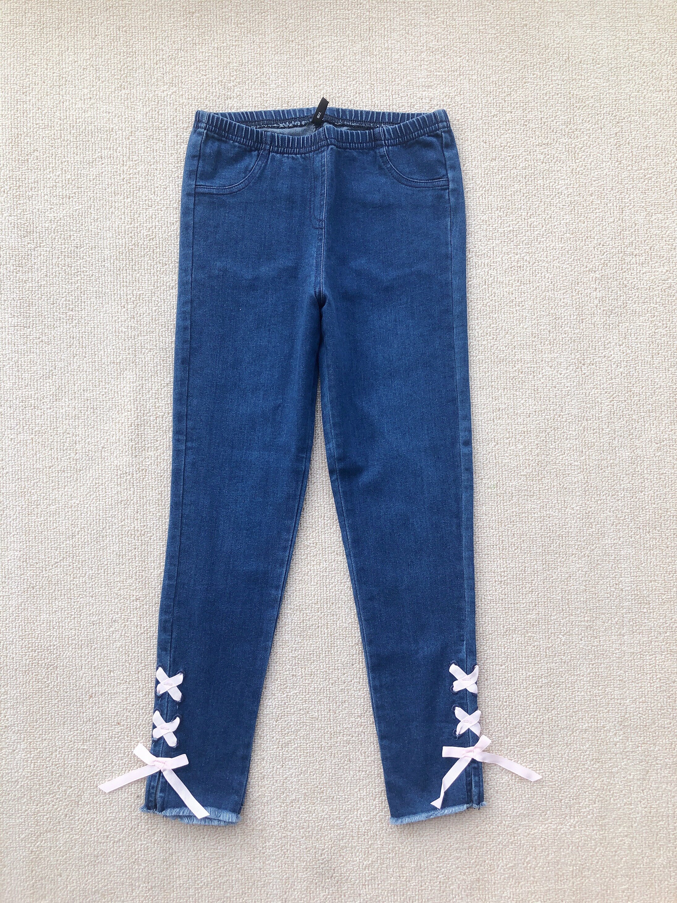 Chunyuan Italian C girl's spring and autumn jeans super soft washed knitted trousers soft cotton elastic